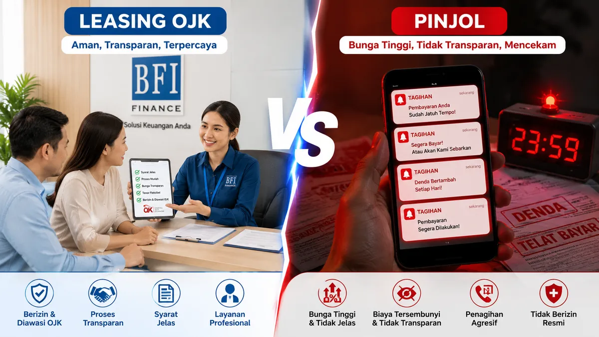 Perbandingan leasing OJK dan pinjaman online