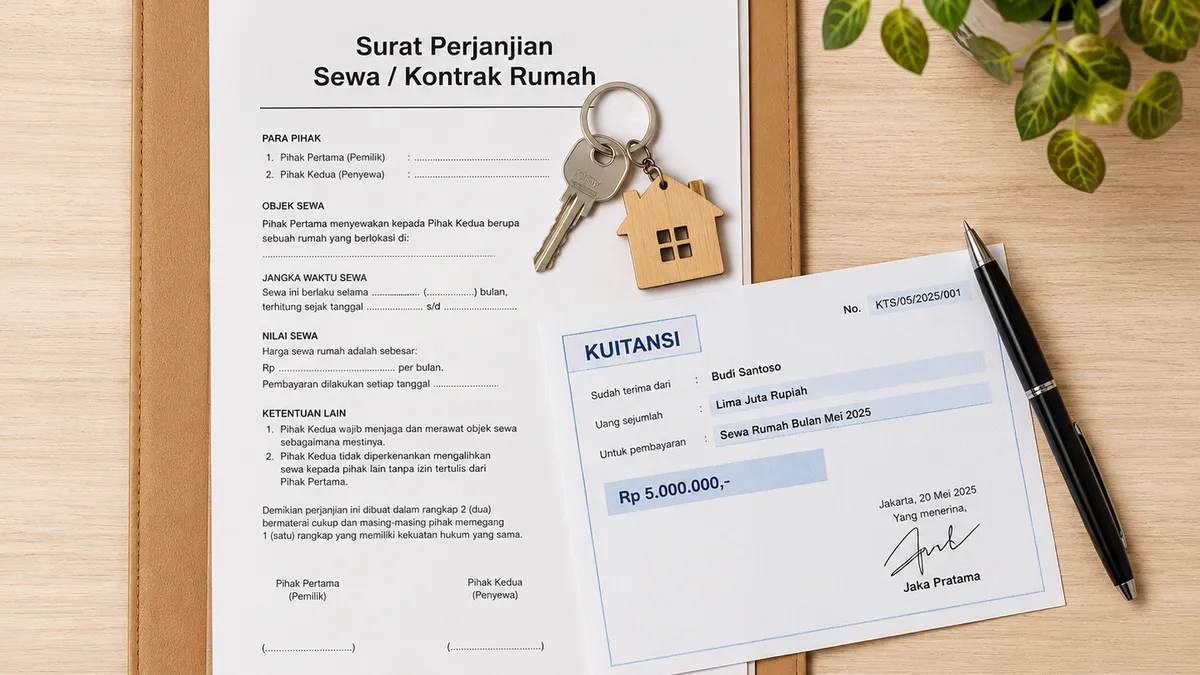 Kelengkapan berkas kuitansi sewa rumah dan surat perjanjian kontrak untuk lolos analis bfi finance